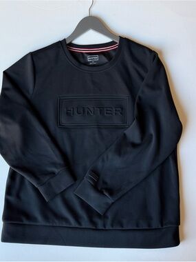 Hunter Black Logo Crewneck Sweatshirt Women's
XXL Embossed Pullover